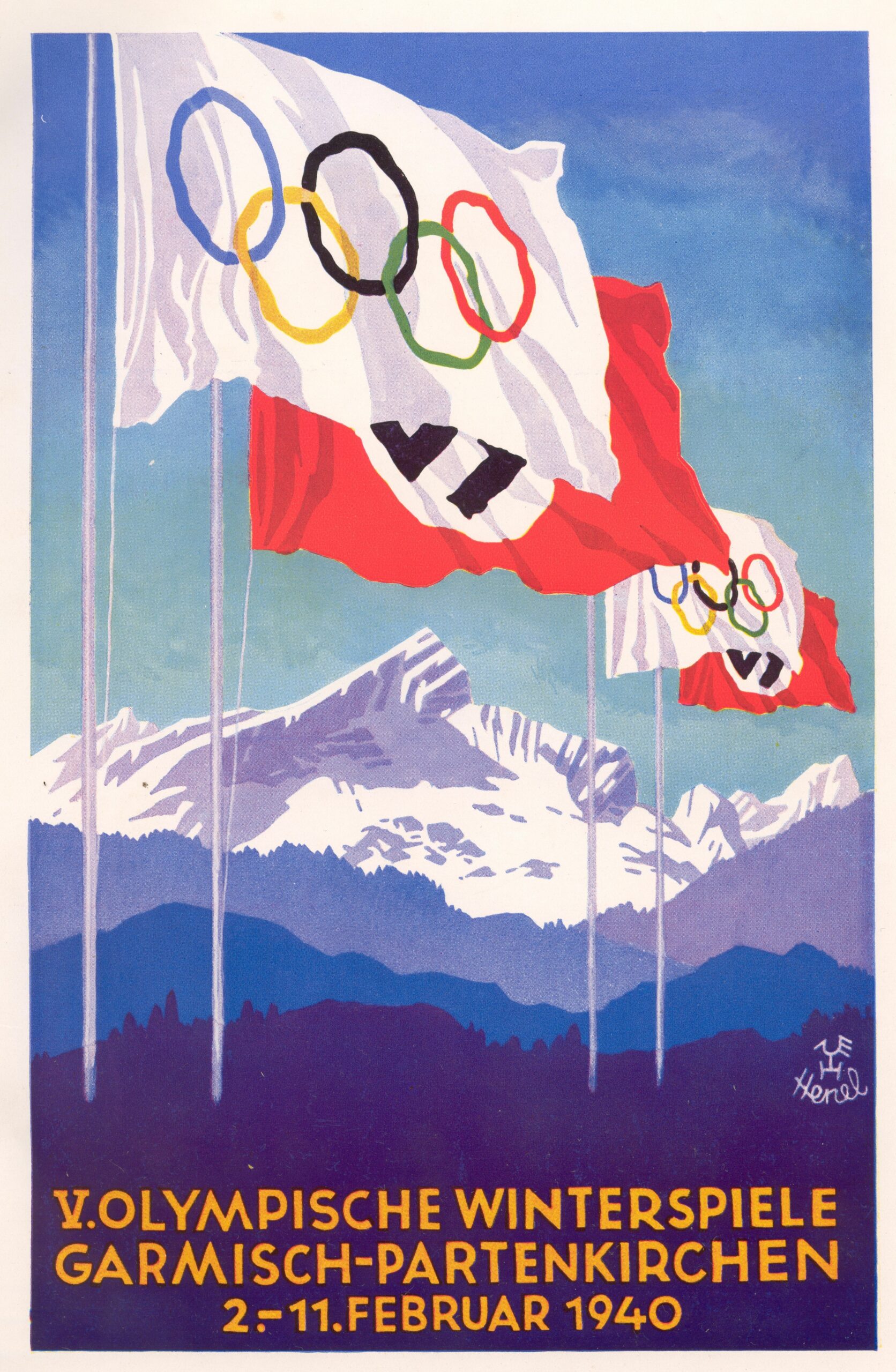 Offizielles Plakat für die Winterspiele 1940